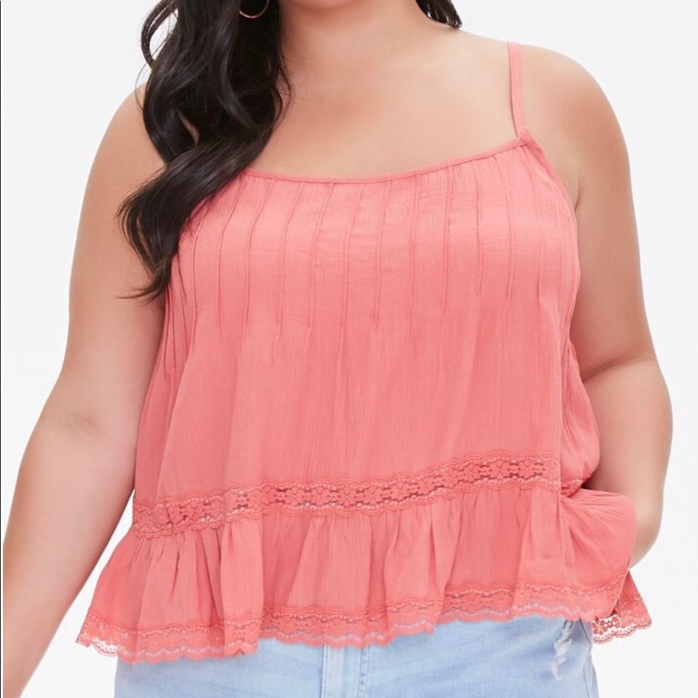 Forever 21 Lace Trim Cami plus size